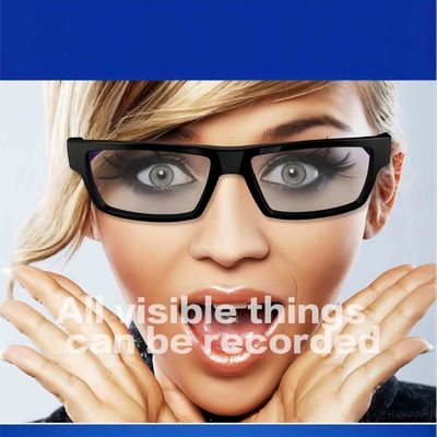 TR90 Hidden Camera Sunglasses One Finger Touch Control 40g Lightweight