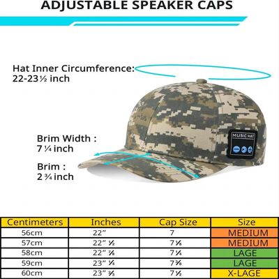 Bluetooth baseball cap HiFi sound with 24hours music enjoy time for Mountaineering,Marathon Sports,Golf