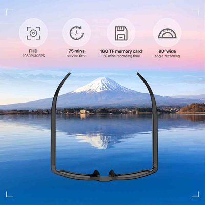 Remote Control Smart Camera Sunglasses FHD 1080P Audio For Covert Activities