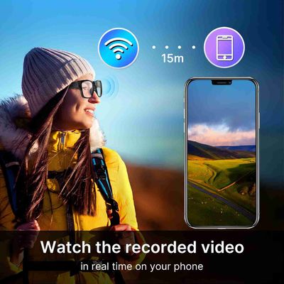 WIFI Live Streaming Wearable Smart Glasses Internet P2P Global Connection