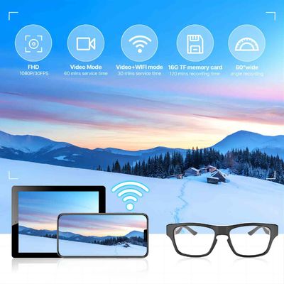 WIFI Live Streaming Wearable Smart Glasses Internet P2P Global Connection