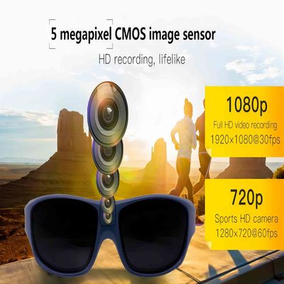Full HD 1080P Bluetooth Video Sunglasses With Polarized UV Protection Safety Lens