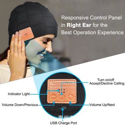Bluetooth Beanie for Men Bluetooth Hat, Mens Gifts, Women Beanie Hat Black Headphones Unique Christmas Tech Gifts