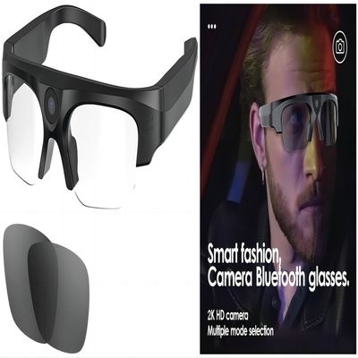 Mountaineering 2K Bluetooth Video Sunglasses TR90 Frames Open Ear Music, Phone Calls