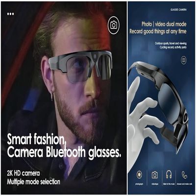 3in1 Smart Bluetooth Video Sunglasses Camera With Photo, Video, Audio