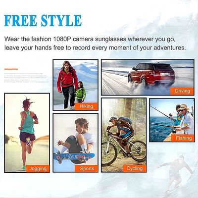 720p Bluetooth Video Sunglasses Recording For Trekking Walking Golf Outdoor Sports