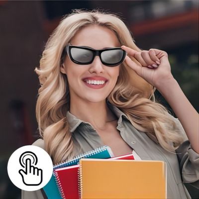 1080P Bluetooth Video Sunglasses With UV Protection Safety Lenses Music Photo Recording