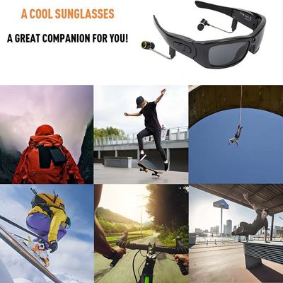 Climbing Snowboarding 1080P Bluetooth Camera Sunglasses Connect With Phone Tablet
