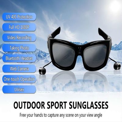 1080P HD Bluetooth Video Sunglasses For Outdoor Sports Photo Taking, Recording, Music