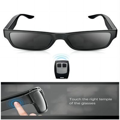 Full HD 1080P Audio Video Recording Spy Video Sunglasses With Silver Plated Lens