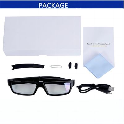 Security Hidden Camera Sunglasses1080P Built-In 32G Memory Card Touch Control