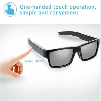 1080P Body Worn Camera Hidden Video Glasses 80° Angle For Motorcycling Trekking Climbing