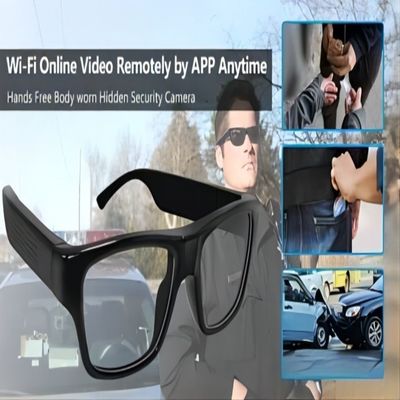Security Spy Actions WiFi Live Streaming Glasses Real-Time Monitoring APP Connection