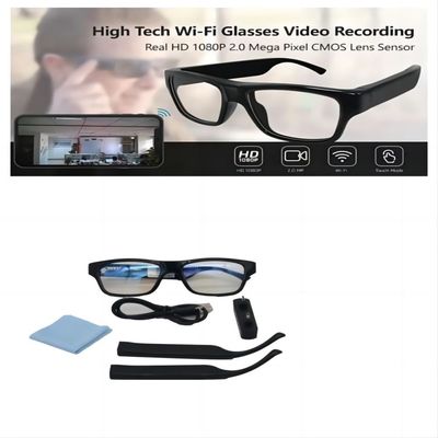 WiFi Smart Camera Sunglasses Outdoor Security Camera 1080P HD 80°Angle For Surveillance