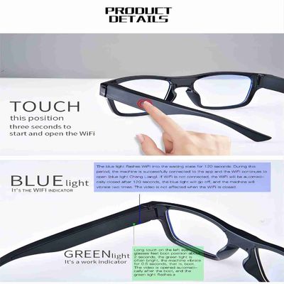 WiFi Mini Smart Camera Sunglasses With APP Software Video Recording