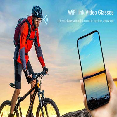 Full 1080P Wearable Smart Glasses WiFi Video Glasses For Trekking Outdoor Sports