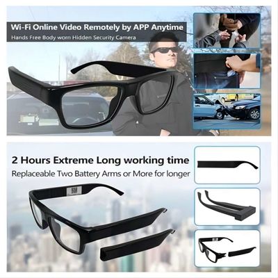 Outdoor WiFi Security Camera Glasses Wireless 2 Way Talk Phone APP Control