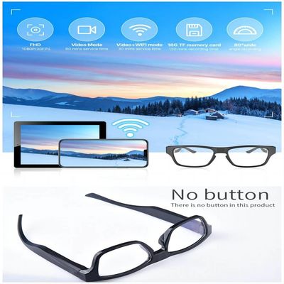 Mini Security Camera Glasses Wireless Outdoor Camera Hands Free To 1080P Recording