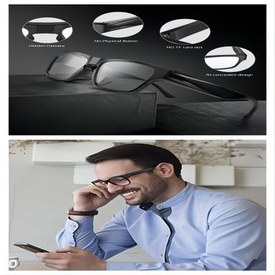 Mini Security Camera Glasses Wireless Outdoor Camera Hands Free To 1080P Recording