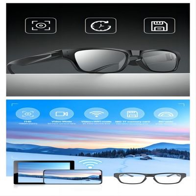 Men Women Security Camera Glasses Blue Light Filter Polarized Glasses For Outdoor