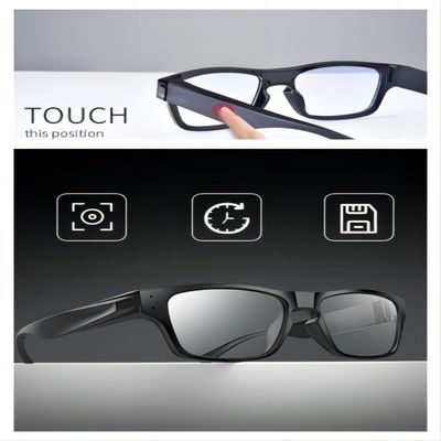 Motorcycle Bicycle Motorbike Wearable Smart Glasses HD1080P for Outdoor Wilderness