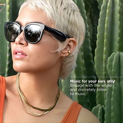 Sport Wireless Bluetooth Audio Sunglasses With Open Ear Headphones