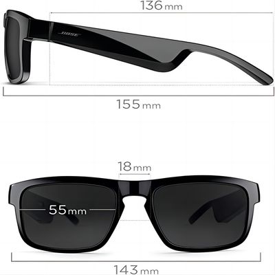 Sport Wireless Bluetooth Audio Sunglasses With Open Ear Headphones