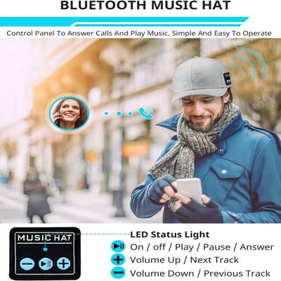 Hat with Bluetooth speaker adjustable bluetooth hat wireless smart speaker phone cap for outdoor sport