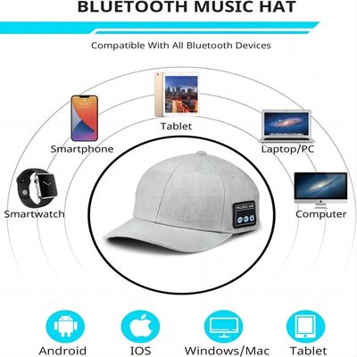 Bluetooth hat with speaker adjustable Built-in Battery up to 24Hours Music playtime for Walking,Skiing,Trekking Biking