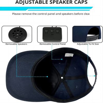 Bluetooth hat with speaker adjustable Built-in Battery up to 24Hours Music playtime for Walking,Skiing,Trekking Biking