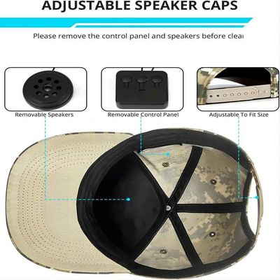 Bluetooth baseball cap HiFi sound with 24hours music enjoy time for Mountaineering,Marathon Sports,Golf