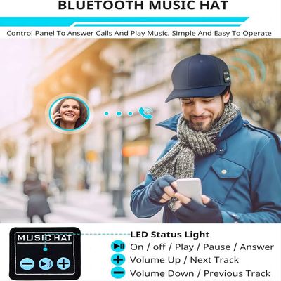Unisex bluetooth hat with dual speaker,hands-wash,Rechargeable music hat stocking stuffers for girls and boys
