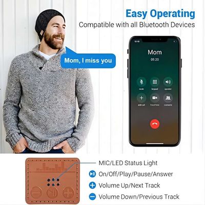 Multi-function Bluetooth Beanie hat camera B5 Hands-free Phone calls/Music/Warmth/Recording for Winter hunting,Running