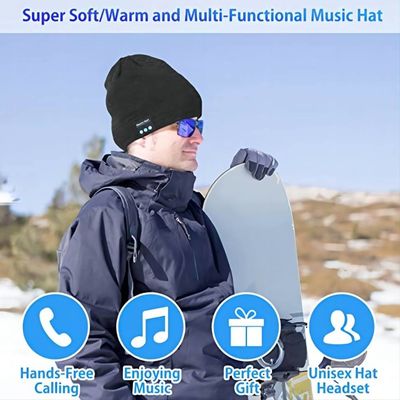 Skating Hiking Riding Bluetooth Beanie Hat Music Playing Hands Free Phone Calls