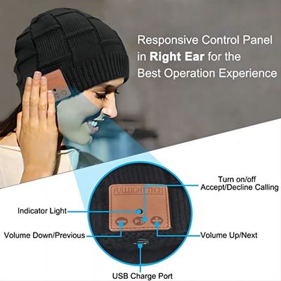 Viview Wireless Beanie Hat BT Version 5.0 Giftbox Enjoying music Warmth Hands-free Calling for Jogging,Special Gifts