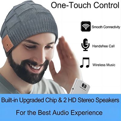 Wireless Bluetooth Beanie Hat Rechargable 250mah with 16hours Music time Phone callings