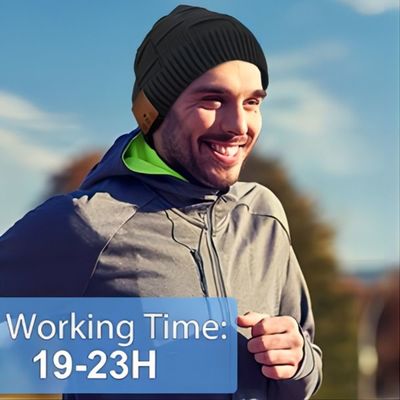 Men Bluetooth Beanie Hat Women Beanie Hat Black For Winter Competition Activities