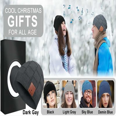Men Women Bluetooth Beanie Hat Headphone Music Hat Winter Knit Cap