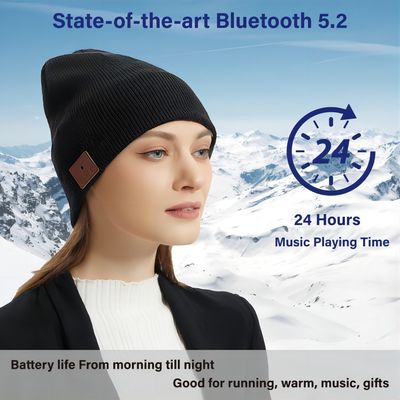 Men Women Bluetooth Beanie Hat Headphone Music Hat Winter Knit Cap