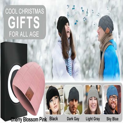 Music Play Phone Calls Wireless Bluetooth Cap Headphone Music Knit Cap 3 Buttons