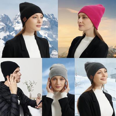 Bluetooth Wireless Beanie Hat Knit Music Hat For Cycling, Figure Skating, Hiking