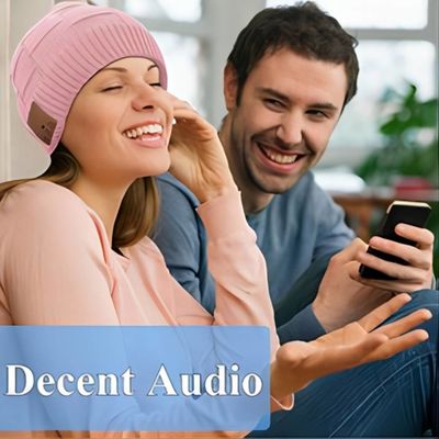 Wrieless Headphones Bluetooth Beanie Hat Music Listening Warm Windproof
