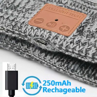 Winter, Hiking, Climbing, Jogging Bluetooth Beanie Hat With Wireless Headset BT5.0