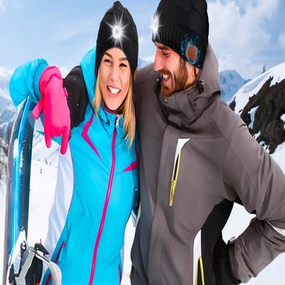 Night Walking Night Jogging Bluetooth Beanie Hat LED Lamp Music Playback