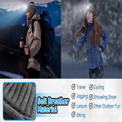 Rechargable Battery Bluetooth Flashlight Cap For Night Fishing Shovel Snow