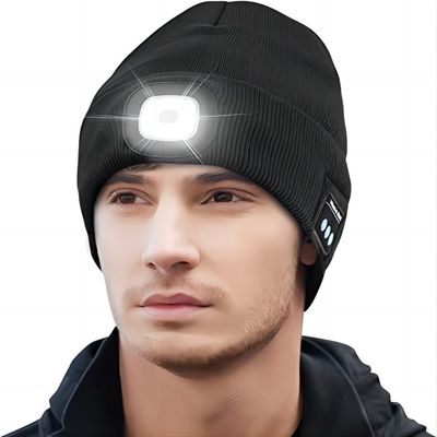 4 LED Headlamp Bluetooth Headphones Hat With Wireless Headphones Birthday Gifts