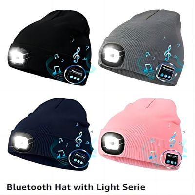 Music Playback LED Beanie With Light Hands Free Calling For Logging Sunset Fishing