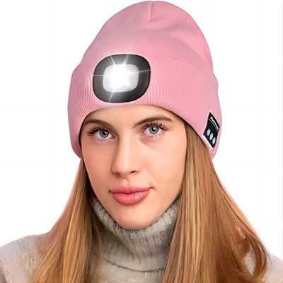 Music Playback LED Beanie With Light Hands Free Calling For Logging Sunset Fishing