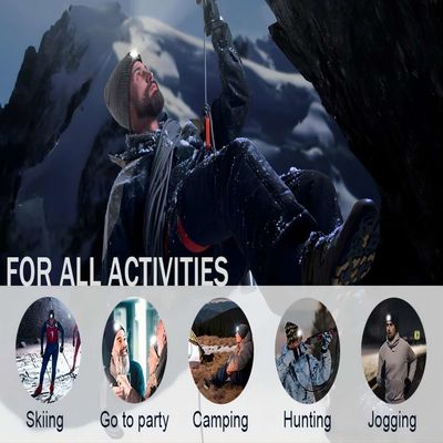 LED Knit Bluetooth Headphones Hat 12hours Play Time Built In Microphone