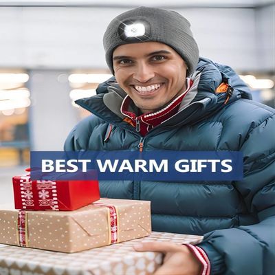 LED Knit Bluetooth Headphones Hat 12hours Play Time Built In Microphone